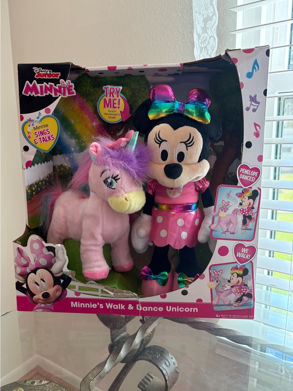 Walk & Dance Unicorn Plush Set - Pink Minnie Doll & Unicorn